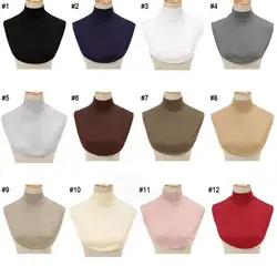 Modal Fake Collar Scarf Solid Color Shirt Bib Women's Half High Collar Sweaters Shirt Accessories