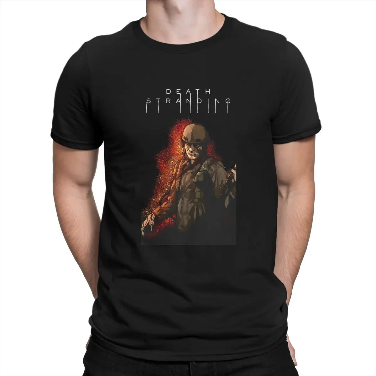 Men T-Shirts Kojima Funny Pure Cotton Tee Shirt Short Sleeve Death Stranding T Shirts O Neck Clothing Adult