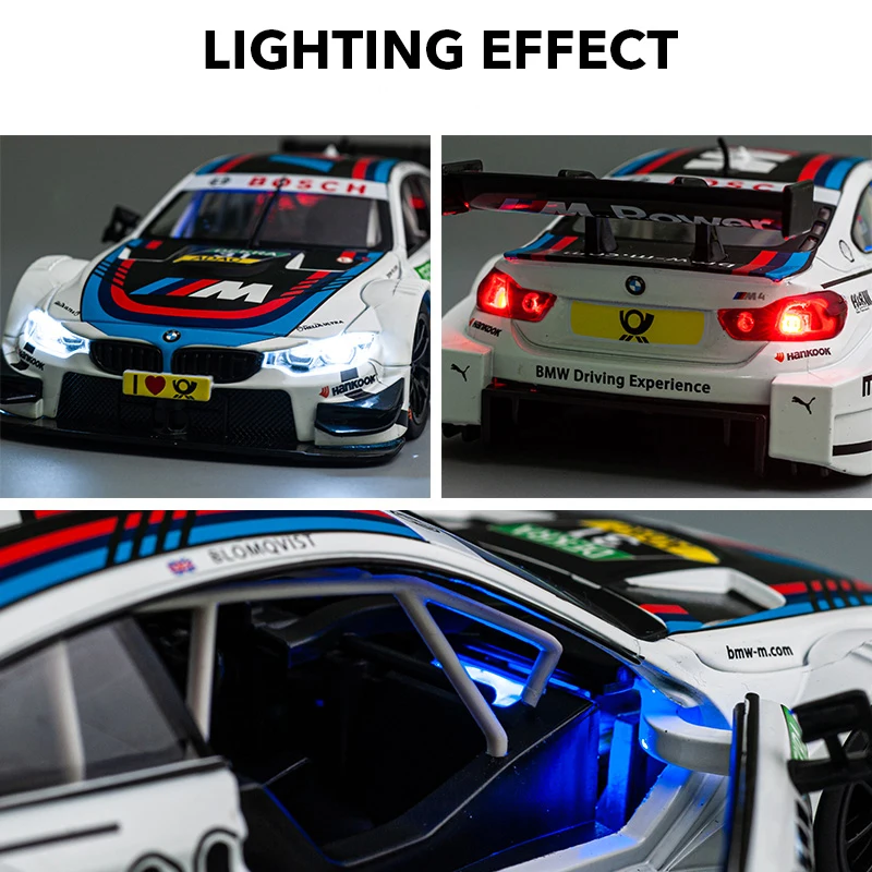 MSZ 1:24 BMW M6 GT3 Đua Xe Hợp Kim Mô Hình Đồ Chơi Trẻ Em Xe Chết-Đúc Và Xe Ô Tô Đồ Chơi Âm Thanh Và ánh Sáng Lại Kéo Về Cậu Bé Bộ Sưu Tập Quà Tặng