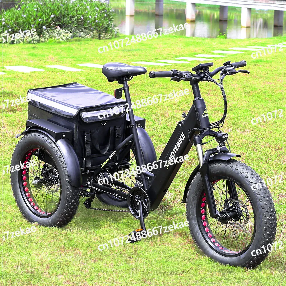 Electric Delivery Tricycle 20*4.0 Inch Fat Tire High Speed Electric Tricycles 36V350W Cargo Tricycle Electric/3 Wheel Ebike