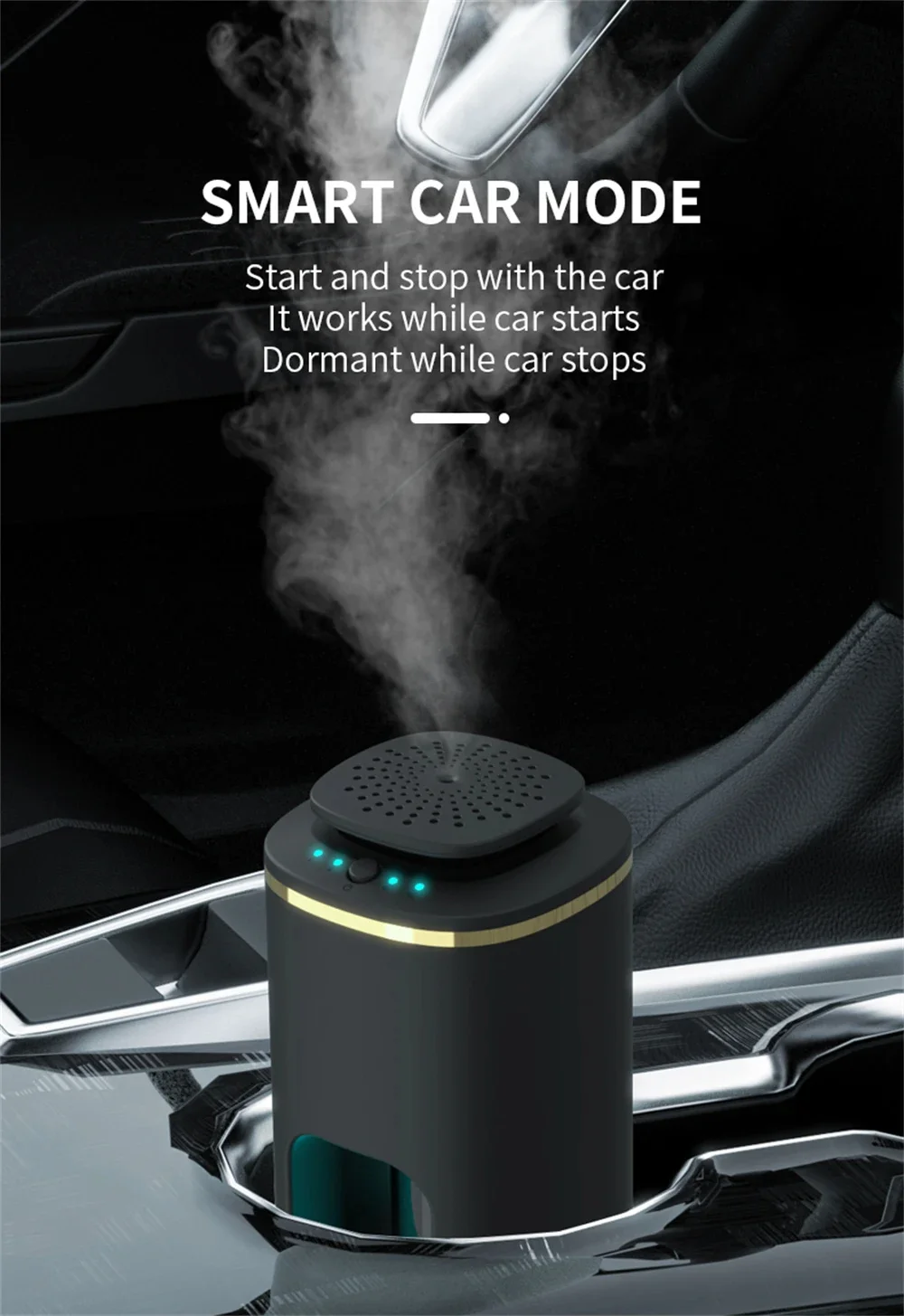 Aroma Diffuser For Car Coverage 50m³ Car Diffuser Portable Smart Aroma Diffuser Scent Machine Aromatic Fresh Air For Car