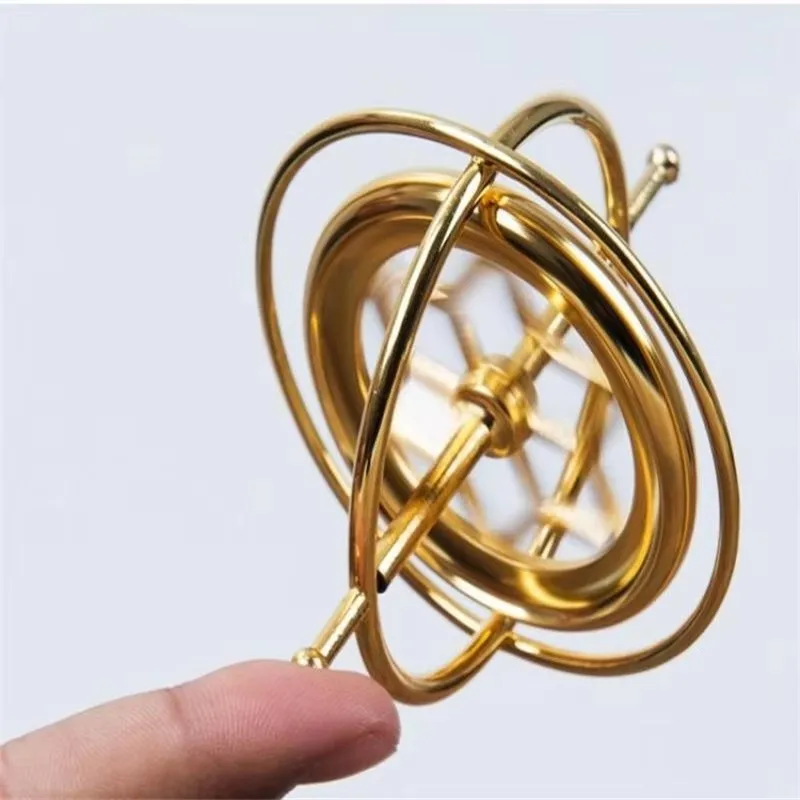 Metal Self-balancing Finger Gyroscope Toy Anti-gravity Colorful Metal Gyro Adults Decompression Relief Spinning Toy Gift