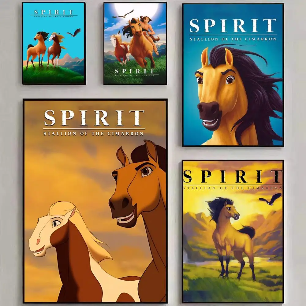 Spirit Stallion of the Cimarron Poster HD art sticky wall waterproof home living room bedroom bar aesthetic decoration