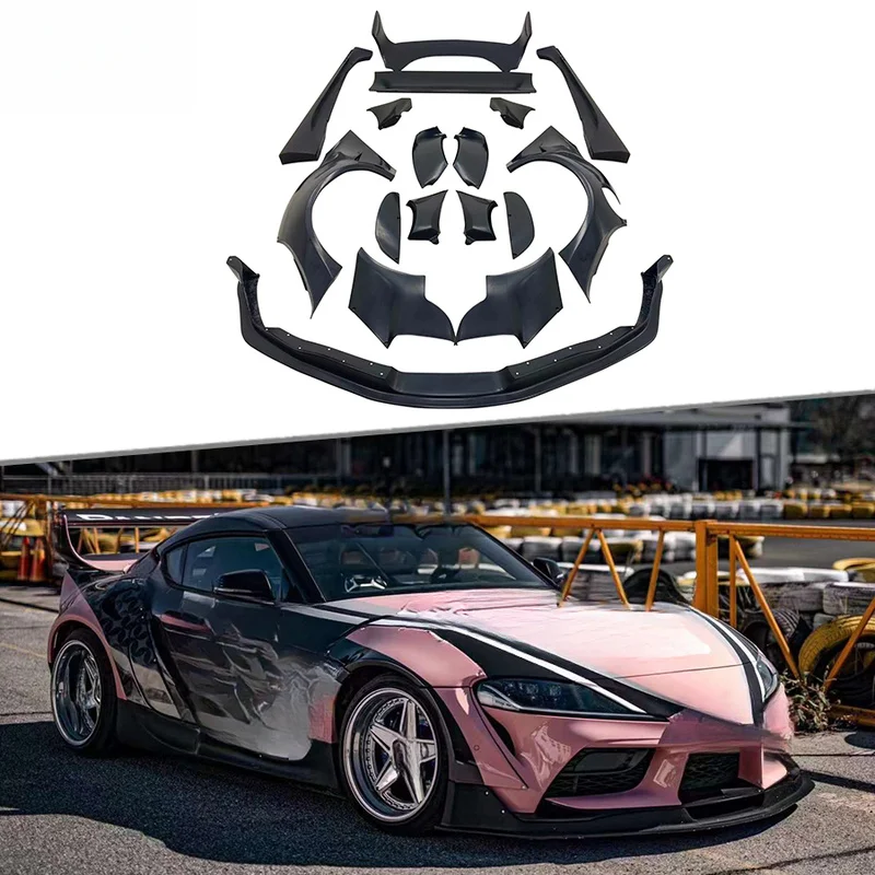 High Quality Rocket Bunny FRP Wide Body Kit Front Lip Fenders Spoiler For Supra A90 A91 MK5 2019UP