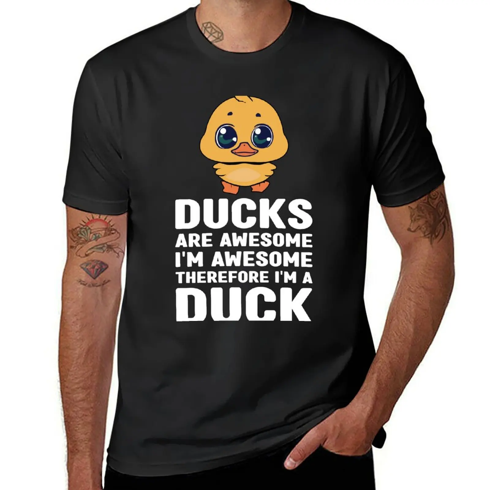 

Funny Ducks Are Awesome I'm Awesome Therefore I'm a Duck Lover T-Shirt customs korean fashion vintage topping shirts men