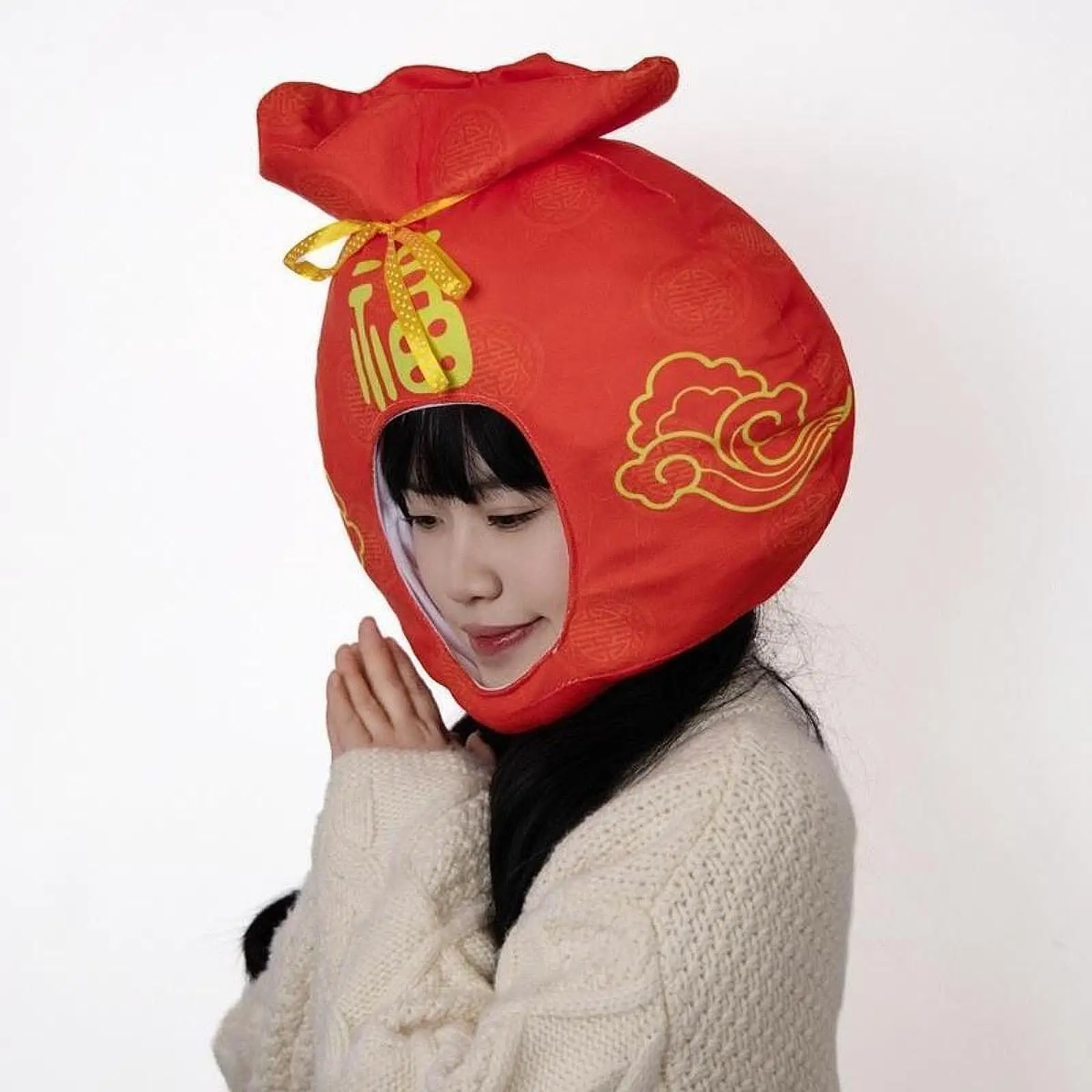 Chapéu de ano novo chinês cosplay fantasia exclusiva para performance em palco de Halloween