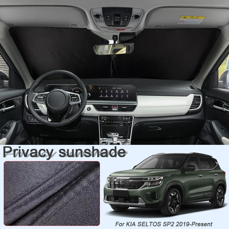 

Car Black Window Privacy Sunshade For KIA SELTOS SP2 2019-Present Auto Anti-UV Heat Insulation Protect Cover Interior Accessory