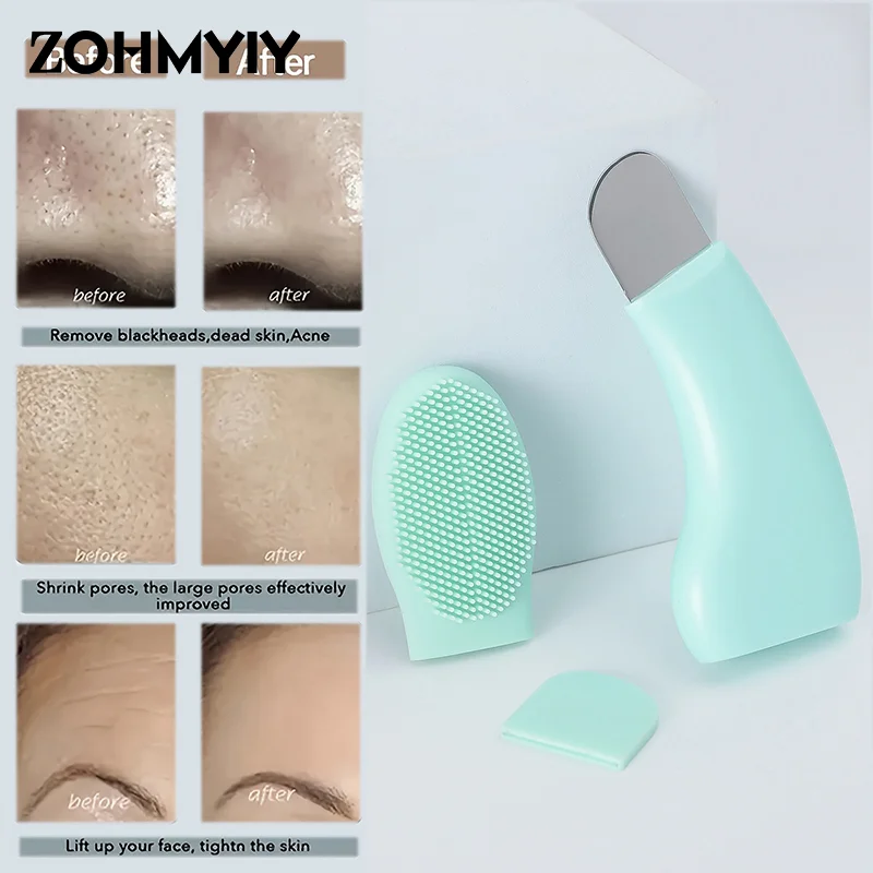 Mini Skin Scrubber Portable Face Spatula Exfoliator Deep Clean Tool Blackhead Remover Pore Cleaner Facial Cleansing Beauty Care