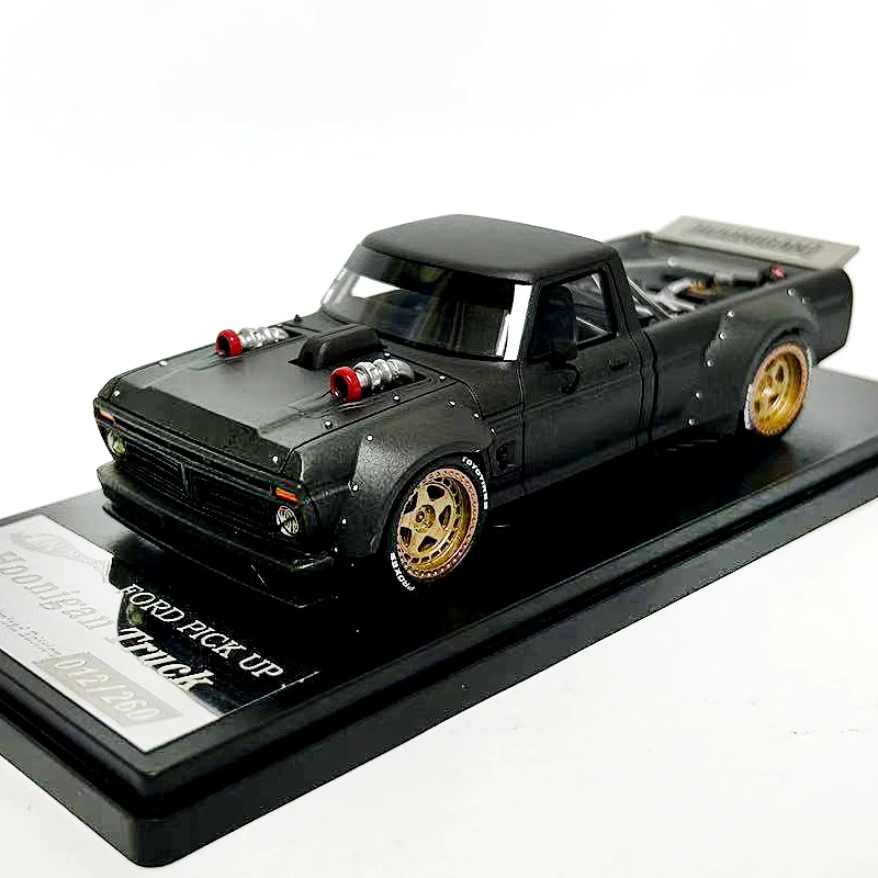 1:43 Масштаб Ford Pickup HOONIGAN TRUCK Hogan Модифицированная модель автомобиля из смолы Коллекционная игрушка в подарок Сувенирный дисплей Орнамент 1:43 Масштаб Ford Pickup HOONIGAN TRUCK Hogan Модифицированная модель автомобиля из смолы Коллекционная игрушка в подарок Сувенирный дисплей Орнамент