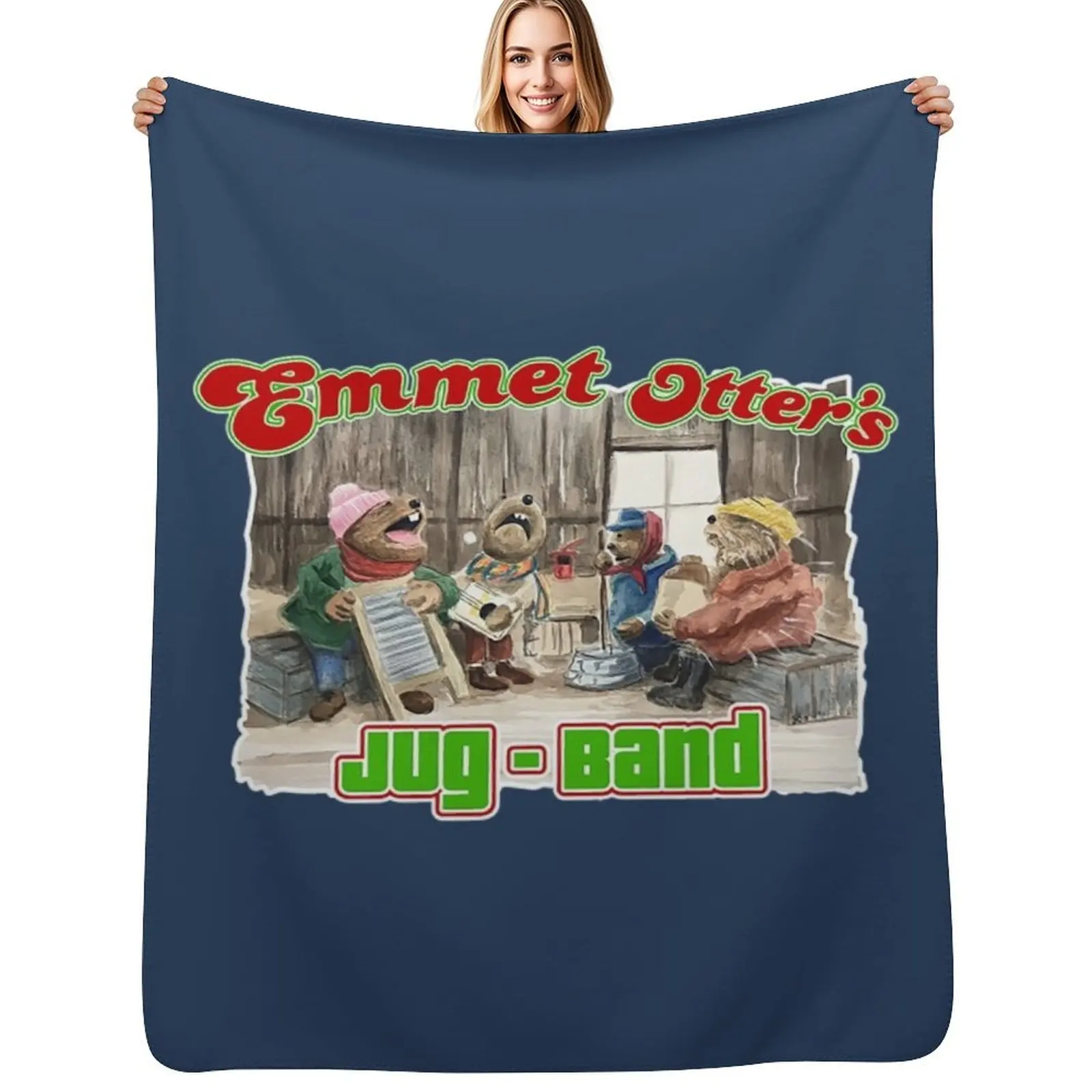 

Emmet Otter Throw Blanket Flannel Fabric valentine gift ideas for babies Sofa Blankets