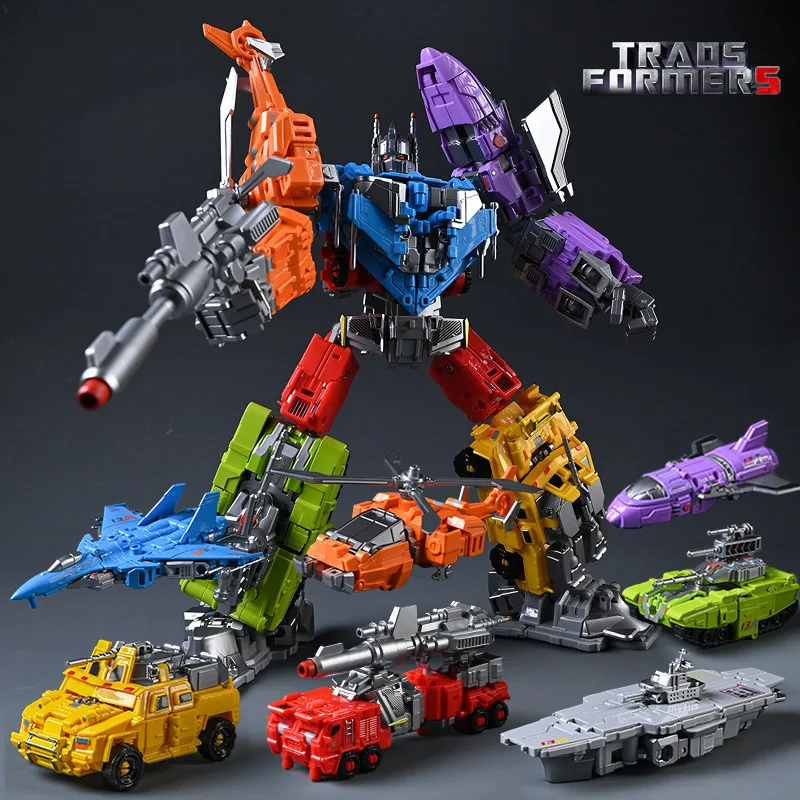 

Yuexing Hybrid Tianbao Alloy Engineering Heptapod Educational Robot Boy Transforming Toy Robot King Kong Wholesale