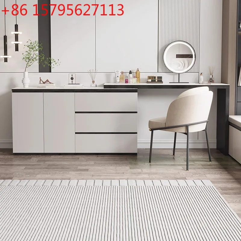 

Шиферный комод, современная простая спальня, комод, встроенная легкая роскошь, элитный письменный стол, столик для макияжа