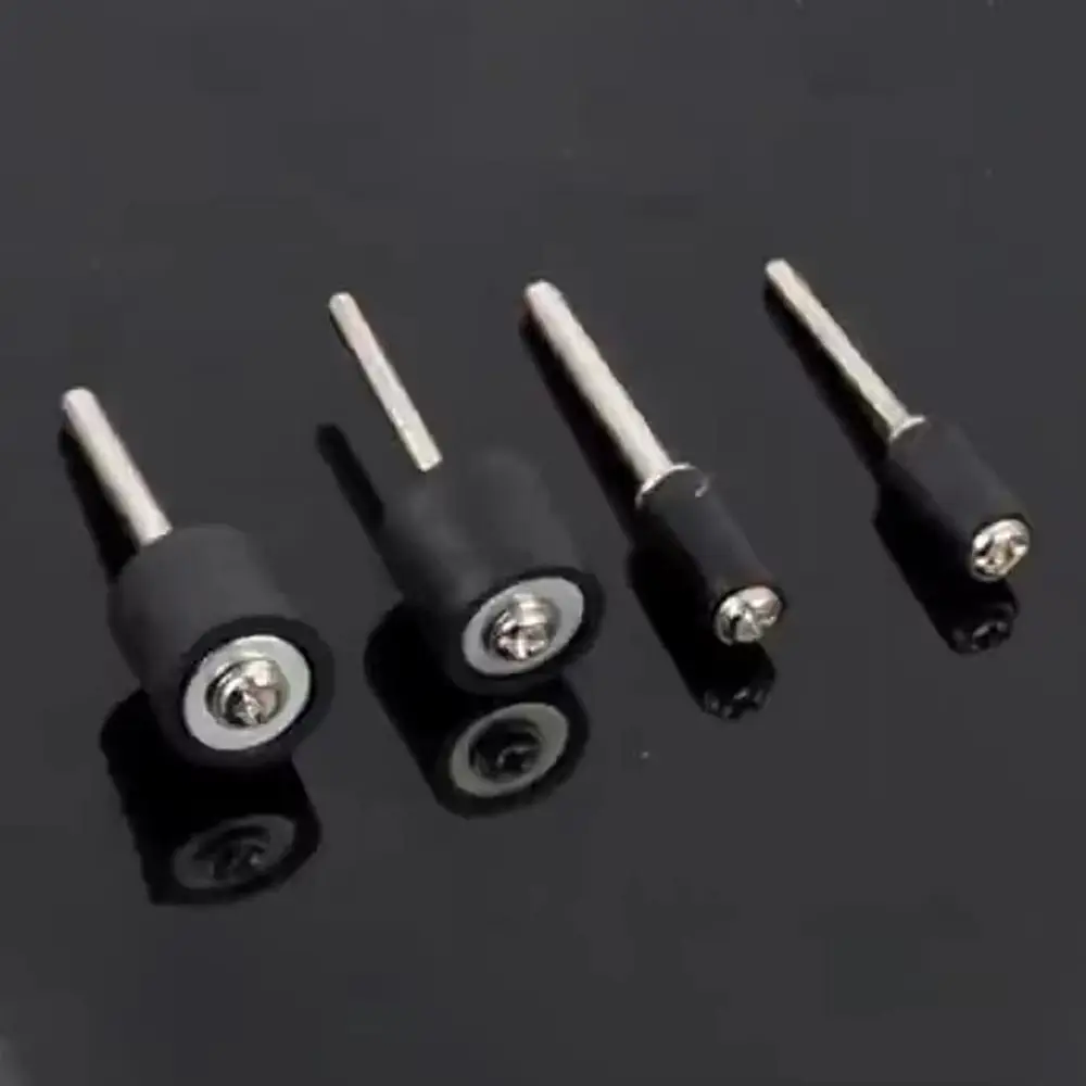 10Pcs/Set Durable 1/8inch Sanding Mandrels 6.35/9.5/12.7mm Rubber Sandpaper Circle Kit Grinder Drum Rod for Rotary Tool