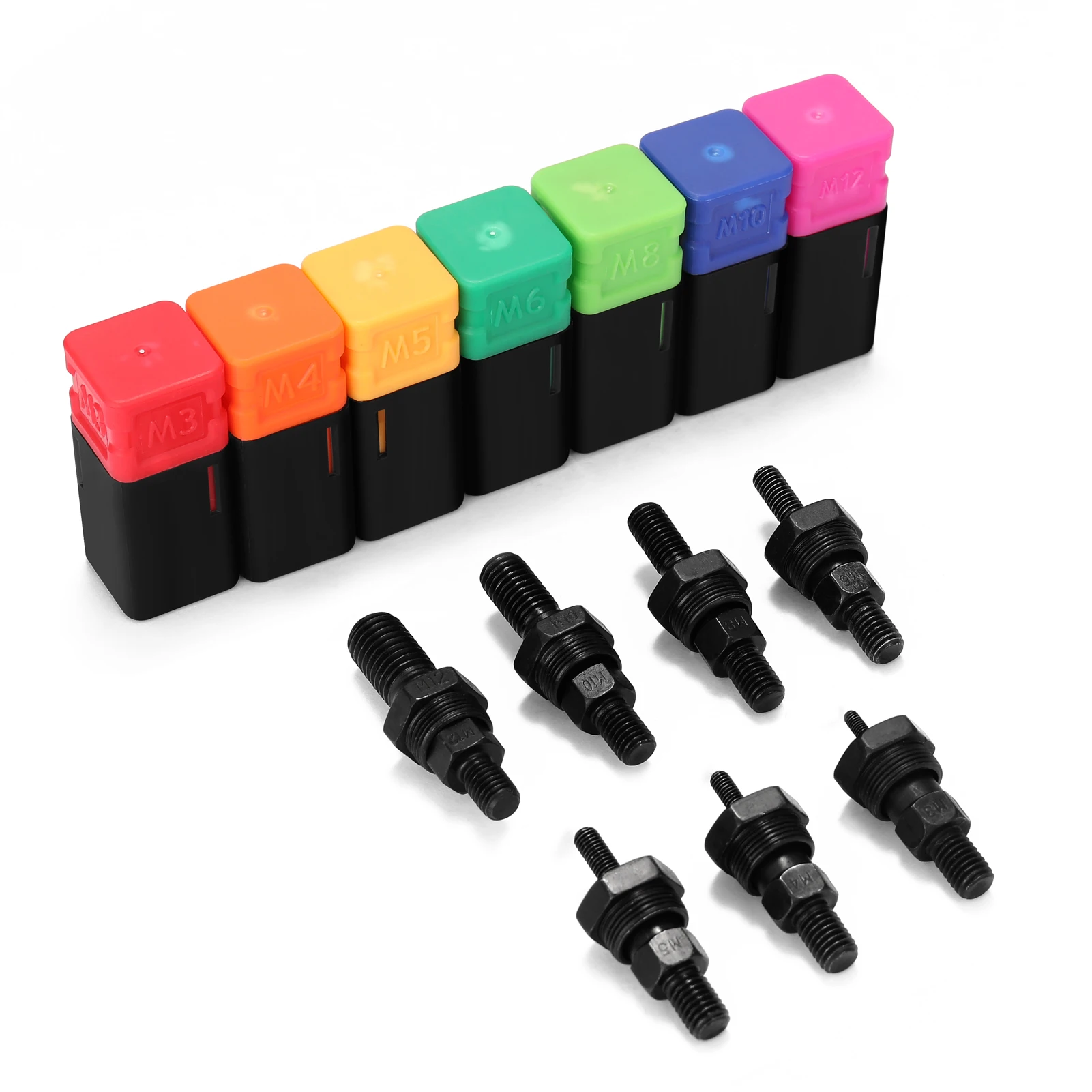 Threaded Mandrel Riveter Machine Accessory Threaded Mandrel Rivet Nut Tool Adapter Pull Rod Riveter Replacement Riveting Heads