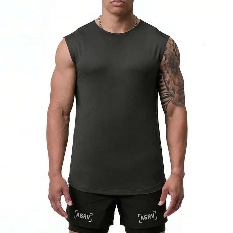 

Men's Gym Vest Quick Dry Running Tank Top Fitness Sports Sleeveless Shirt Workout Clothing Training Stringer Basketball Singlets