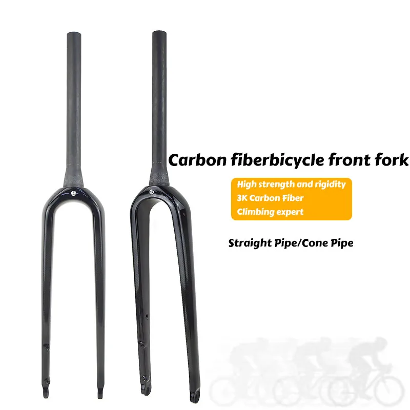 

Full Carbon Gravel Fork Internal Routing Flat Disc Brake Quick Release Road Gravel Front Fork 700x28-55C