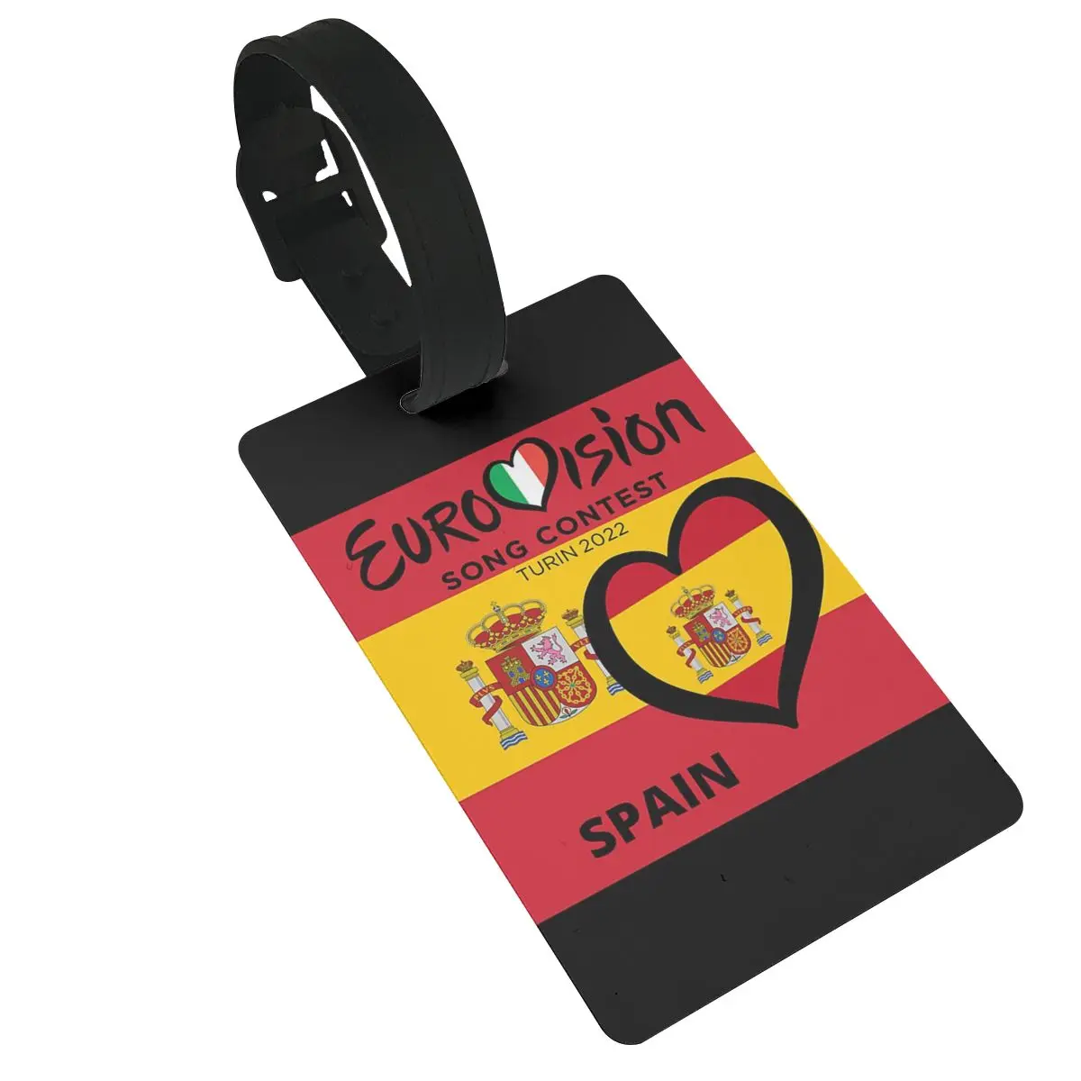 Eurovision Song Contest SPAIN Flag Of Spain Luggage Tags Suitcase Baggage Boarding Tag Portable Label Holder ID Name Address