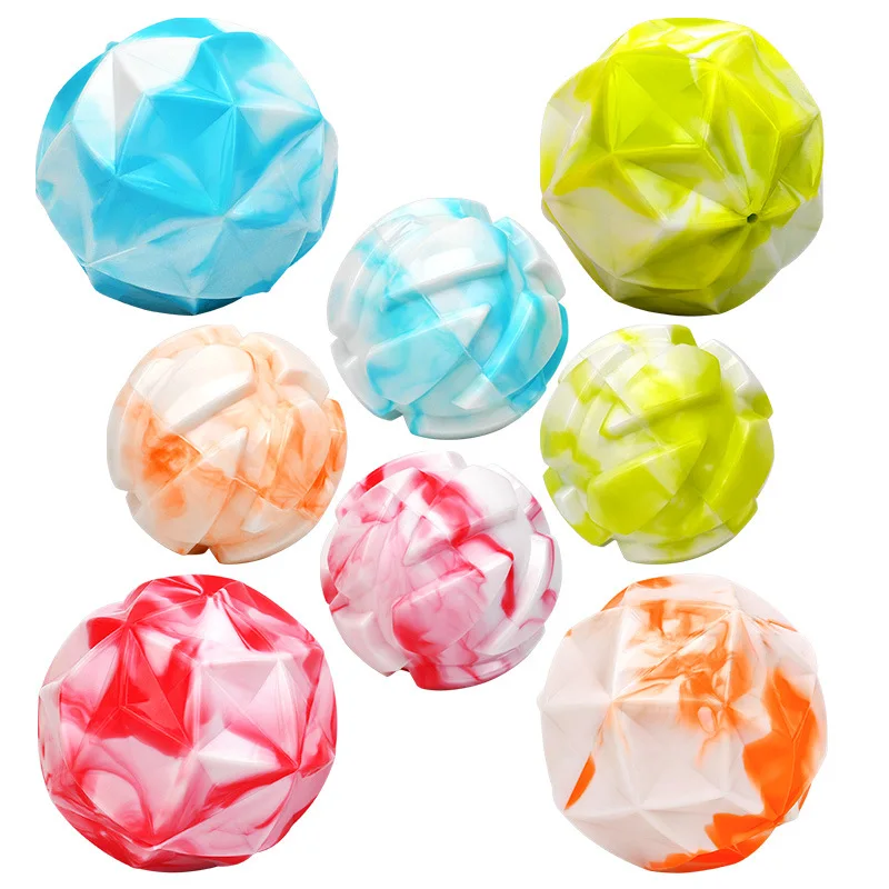 Dog toy two-color sound ball pet sound toy for teeth cleaning, durable interactive training ball toy