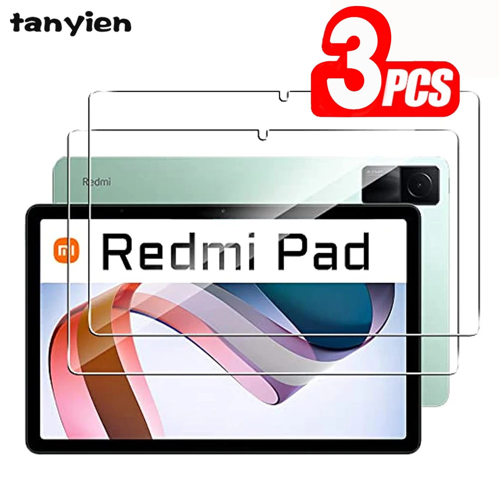 

(3 Packs) Tempered Glass For Xiaomi Redmi Pad 10.61 2022 Full Coverage Screen Protector Tablet Film