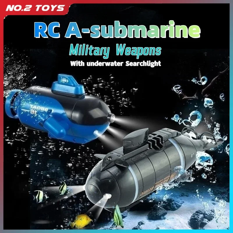 Submarino de controle remoto luzes led barco água elétrico rc navio simulação submarino modelo subaquático meninos brinquedo presente das crianças