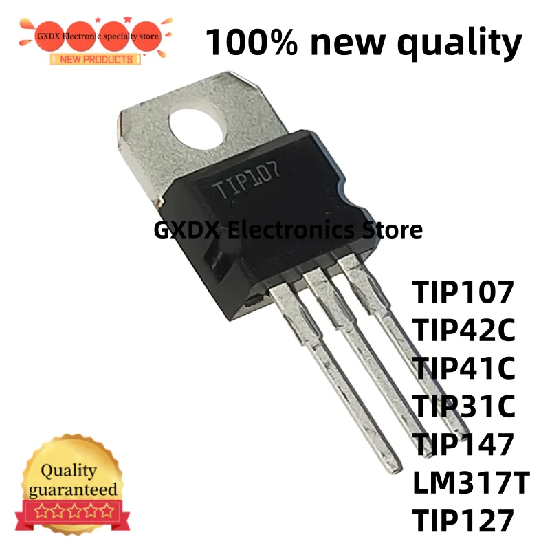 10-20 Units Transistor TIP31C TIP32C TIP41C TIP42C TIP107 TIP122 TIP127 TIP147 LM317T NPN PNP TO-220 new