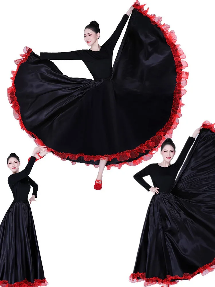Flamenco Skirts Spanish Dress For Women Gypsy Swing Skirt Chorus Stage Performance Spain Bullfighting Big Dance Costumes