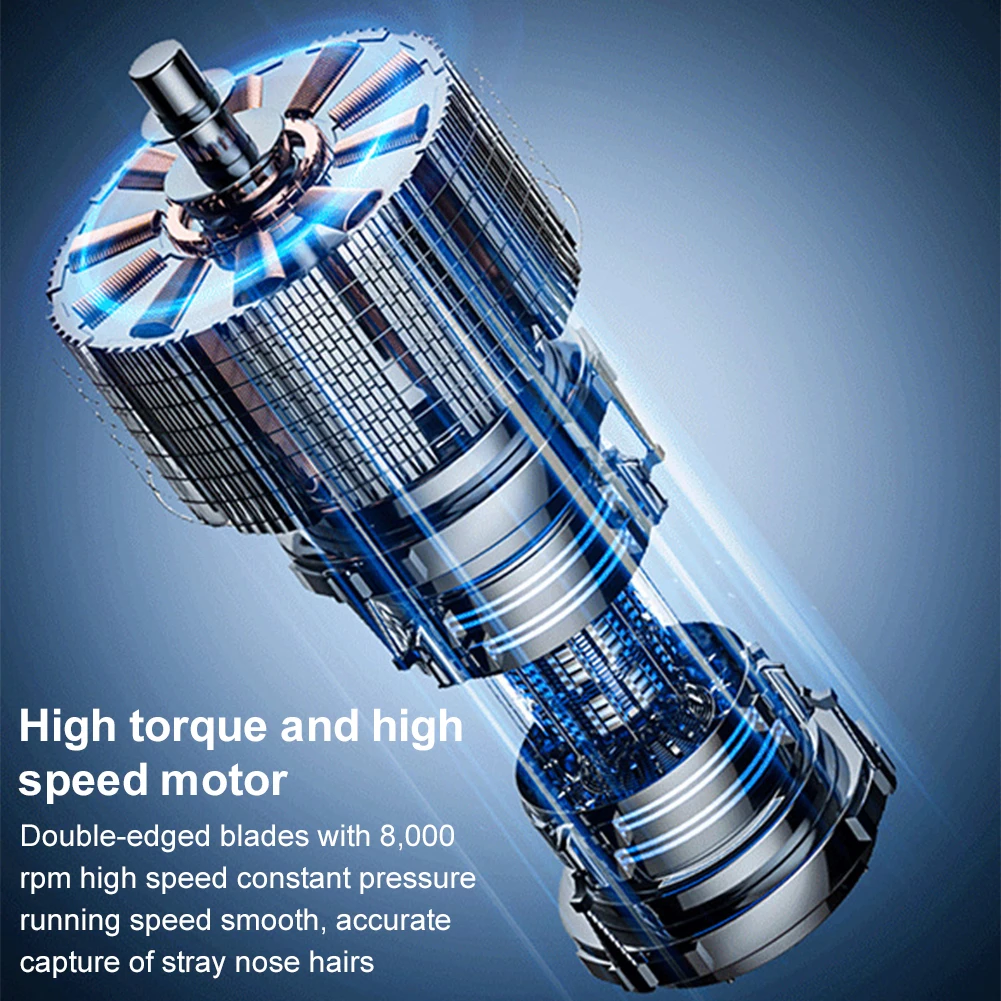 ماكينة تشذيب شعر الأذن والأنف المحمولة مع شاشة رقمية ماكينة قص شعر الأنف والأذن الكهربائية غير المؤلمة للقطع أكثر سلاسة