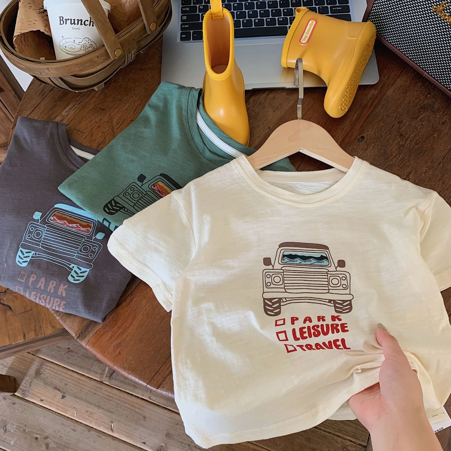 Summer Kids T-shirt Tops Printed Fashion Baby Boys Clothes Short Sleeve Tees Popular Brand Children's Wear Crewneck T Shirts