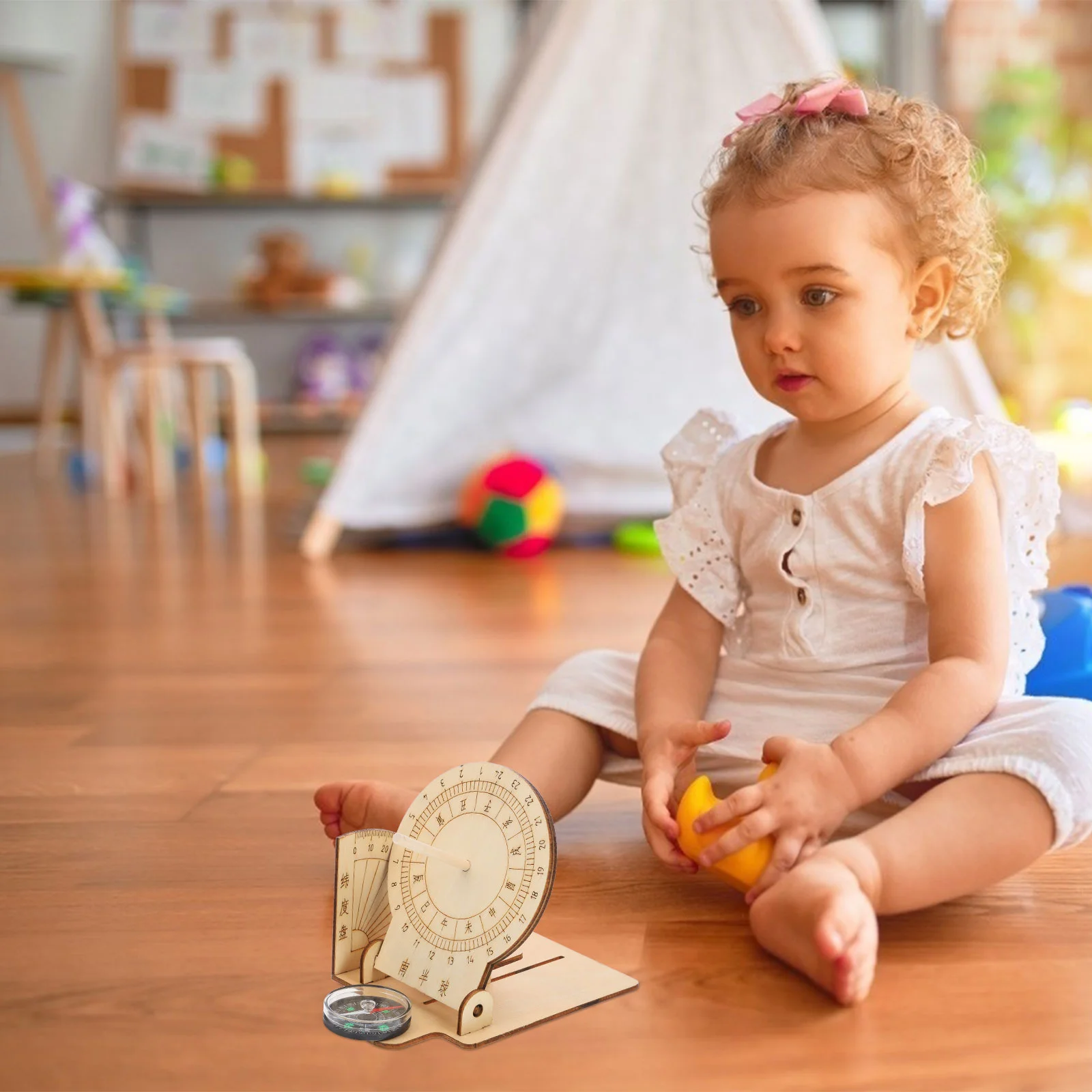 Giocattolo per bambini Orologio solare fai-da-te Assemblaggio Manuale Scienza Bambini Giocattoli educativi modello in legno per