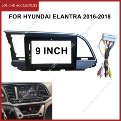 9 Inch For HYUNDAI ELANTRA 2016-2018 Car Radio Stereo Android MP5 Player Fascias Panel Casing Frame 2 Din Head Unit Dash Cover