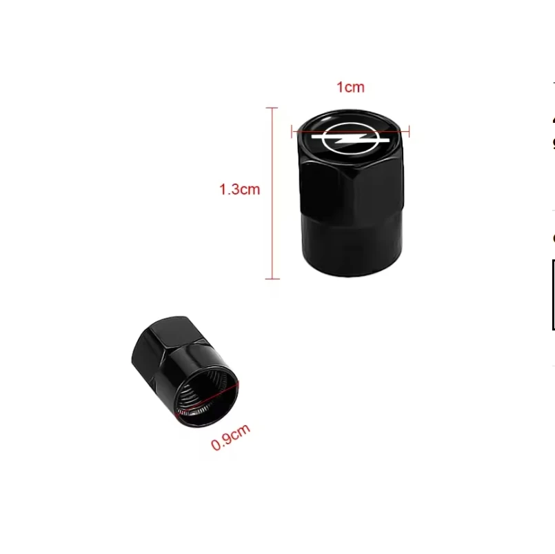 4 قطعة عجلة السيارة الإطارات صمام قبعات شعار الهواء الجذعية يغطي اكسسوارات السيارات لأوبل أسترا H G J إنسيجنيا موكا زافيرا كورسا فيكترا C #2