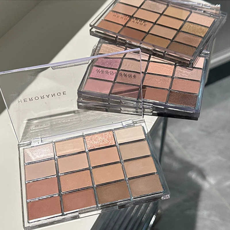 

1Pc HERORANGE 16-Color Eyeshadow Palette | Pearlescent Matte | High Pigment | Waterproof Sweatproof Long-Lasting Eye Makeup