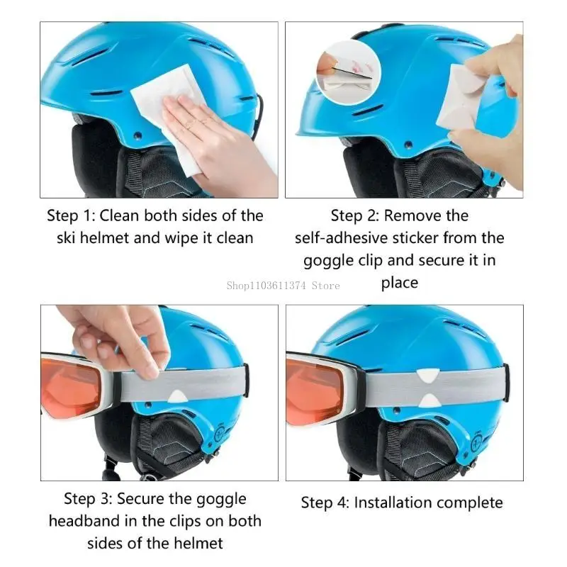 

Safe Attachments Ski Goggles Clip Prevents Goggles Falling Off During Skiing