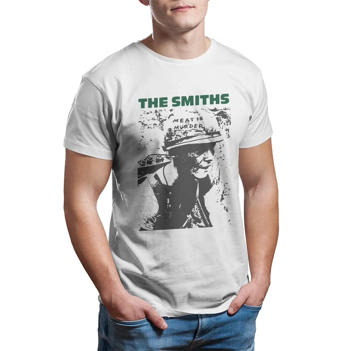 The Smiths Meat Is Murder Punk Rock Morissey  Men's T Shirts Tee Shirt Short Sleeve T-Shirt Pure Cotton Plus Size Clothes