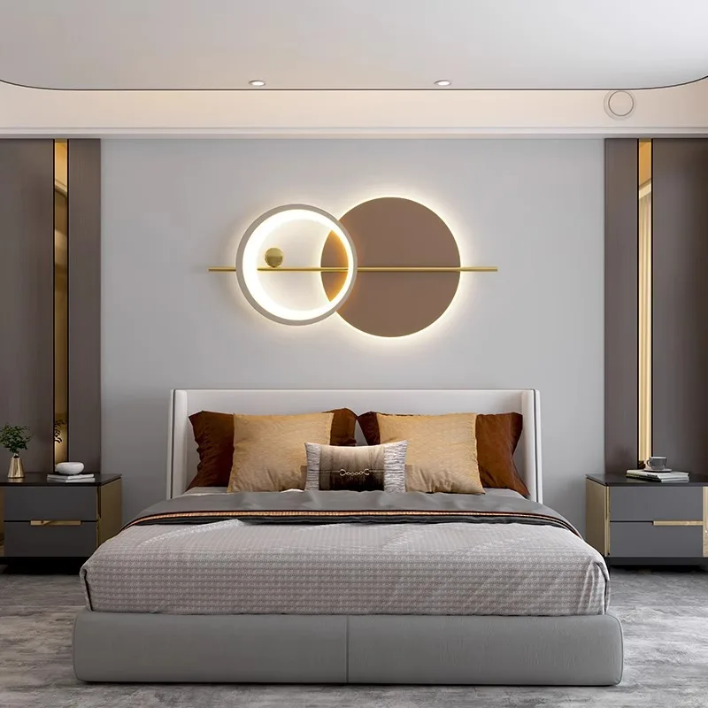 Decorative light luxury wall lamp Bedroom bedside lamp Living room sofa background wall Atmospheric lamp Personality