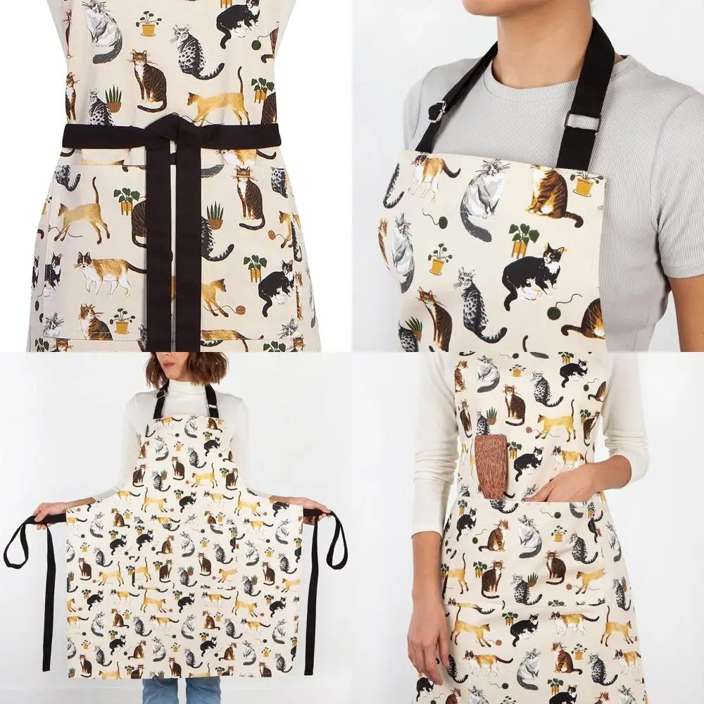 

Cat Chef's Apron by Now Designs, 28 x 32, Kitchen-Ready