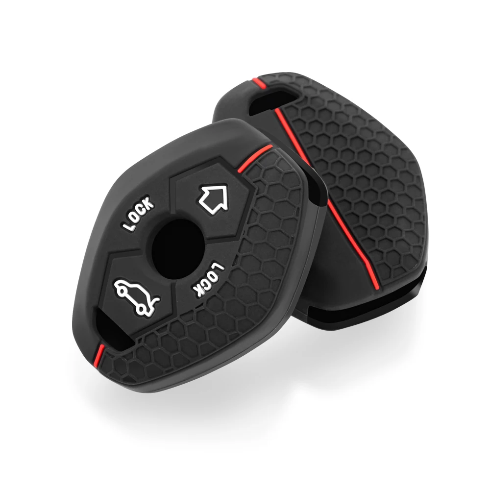 Silicone Key Case Cover 4 Buttons For BMW BMW X5 E53 X3 F83 E46 E39 E38 E60 E63 E61 E64 Series 3 5 7 330i Z3 Z4 E85 E86 M5 325i image 4