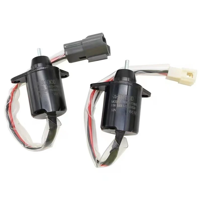 Solenoid Valve Fuel Shut Off Solenoid 119653-77950 119233-77932 For Yanmar Engines  4TNV94L, 4TNV98, 4TNV106，3TNE84,R55-7,R60-7