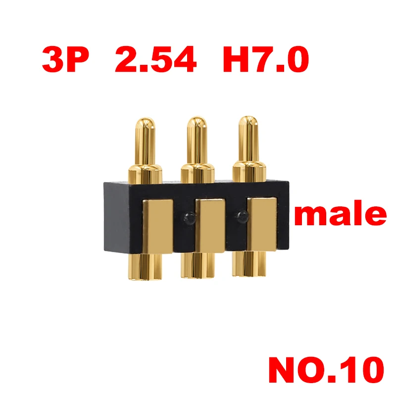 1pcs 3p 4p 5p 2.54 H 5.5 6.0 7.0 4.0 5.7 Spring Loaded Pogo Pin Connector Side Welding Mount SMD Strip Contact SMT Female Male