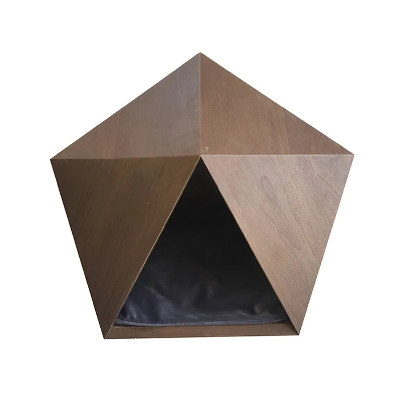 Creative wooden cat bed, solid wood furniture, pet teddy small dog and dog bed