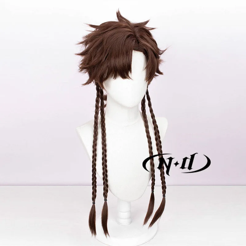 ND Sun Ce Cosplay Wigs Dai Hao Yuan Ashes of the Kingdom Cosplay Hair Wigs for Game Comic Con Coser Heat Resistant Synthetic