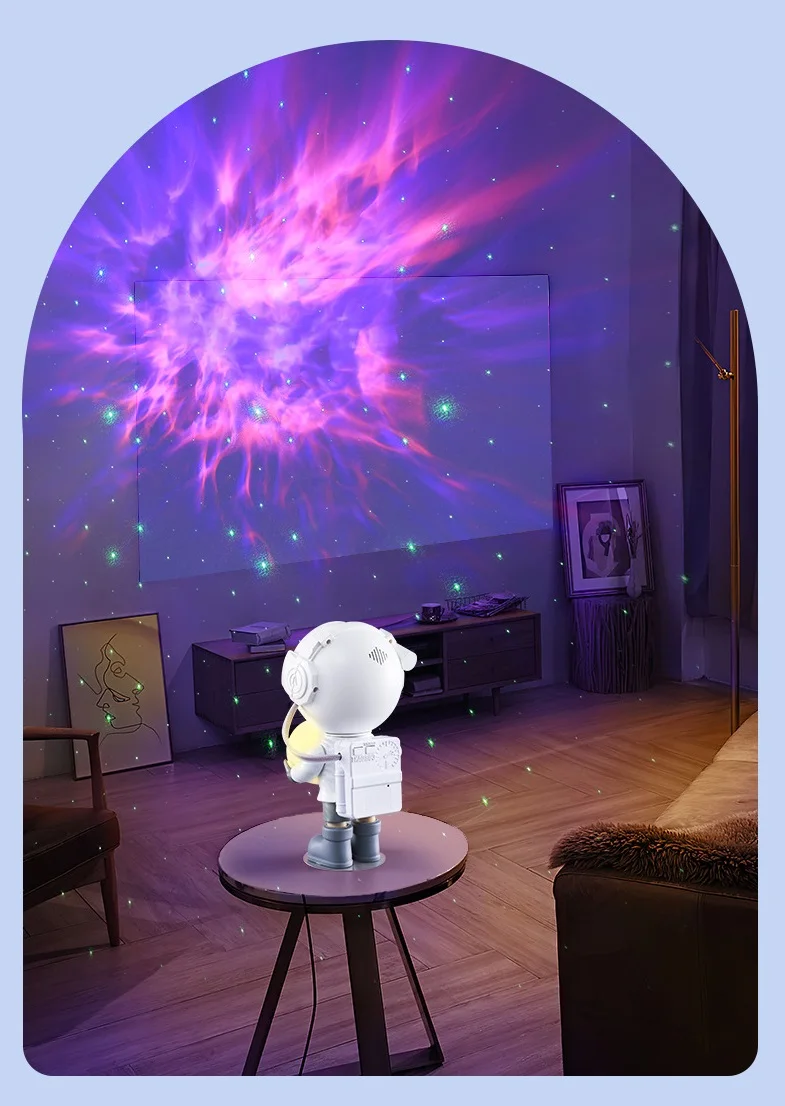 New Starry Sky Moon Star Galaxy Projector Night Light Astronaut Nebula Galaxy Lighting Night Lamp for Children Gifts