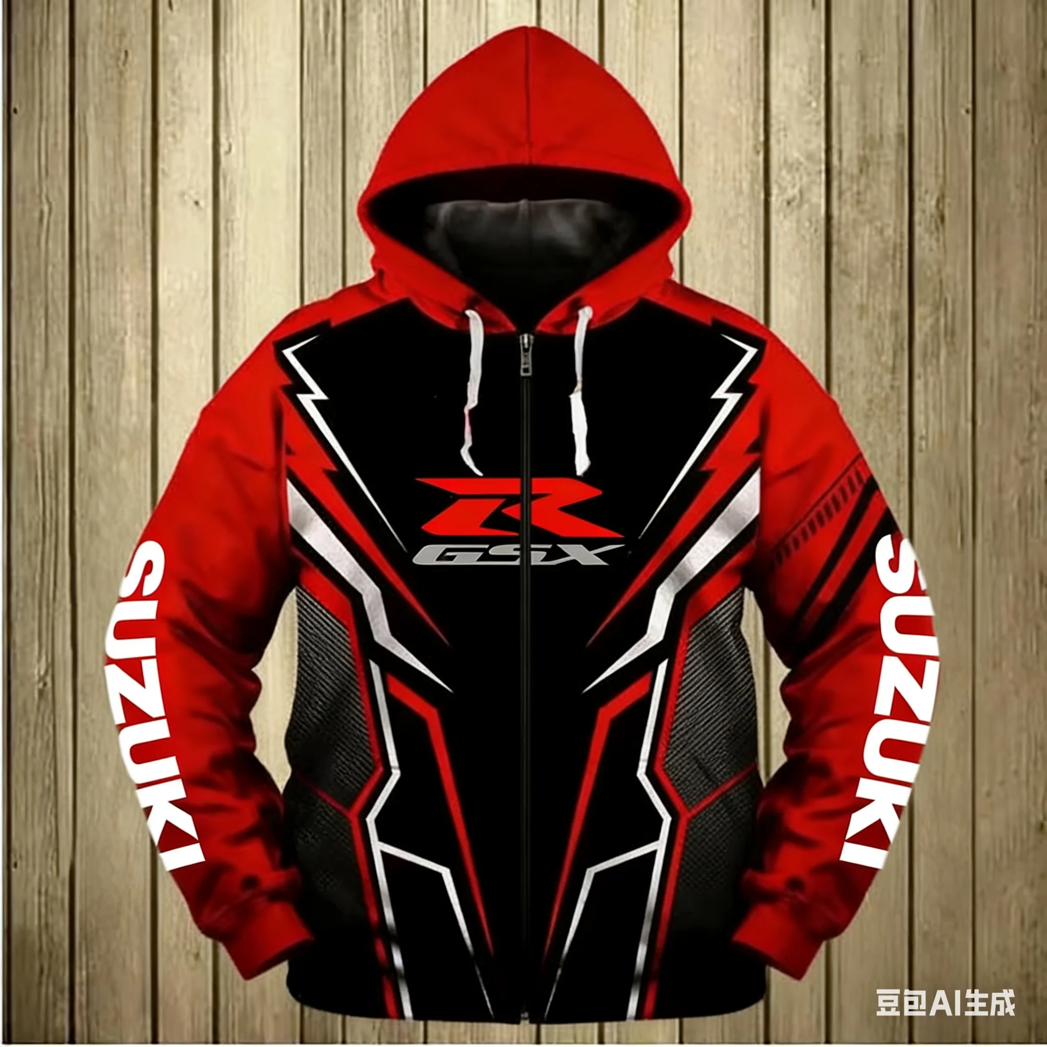 

Spring and Autumn Suzuki Motorcycle Men's and Women's Zipper Hoodies, Casual Fashion 3D Printed Hoodies, Outdoor Sports Clothing