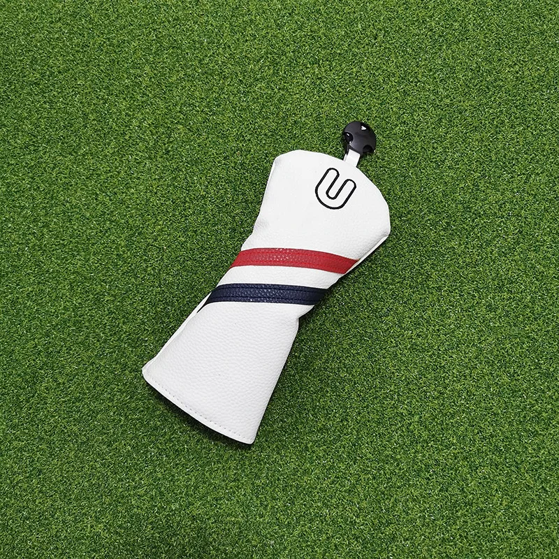 PU Leather Golf Woods Headcovers, Capas para Clubes de Motorista Fairway, Heads Set, Atmosfera Simples, Unisex