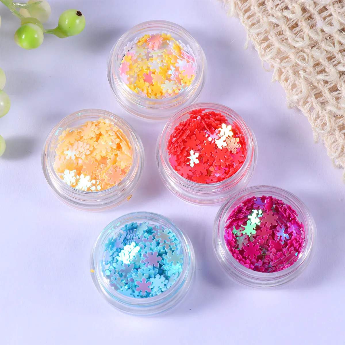 12 Pcs Nail Sequin Jewelry Iridescent Glitter Flakes Decor Artaccessories Resin Sequins Chunky for Nails