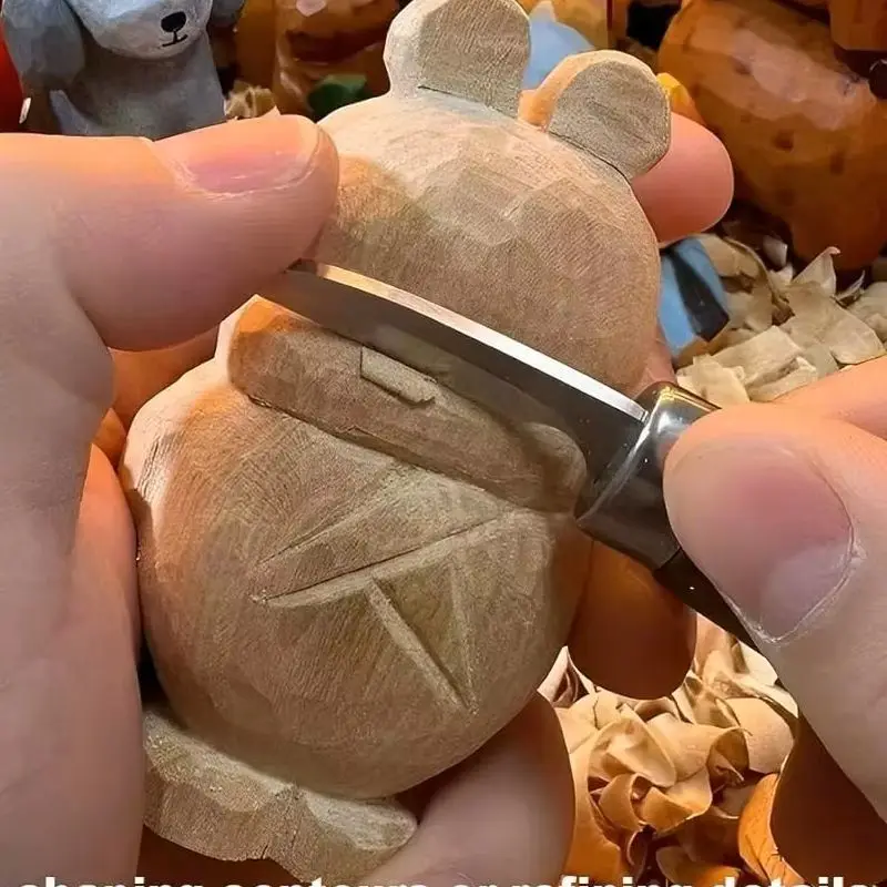Multipurpose Detail Carving Chisel Gourd Handle Hand Engraving Blade Wood Sculpting Tool for DIY Handcraft Wood Art Processing