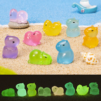 10-50PCS Luminous Mini Capybara Resin Fairy Garden Decoration Miniature Figurines Kawaii Animal Moss Microlandscape Accessories