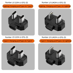 Adaptador de iluminación en forma de U tipo C OTG, transferencia de datos rápida, convertidor de carga USBC para micrófono Steam Deck/Nintendo Switch IOS 5V