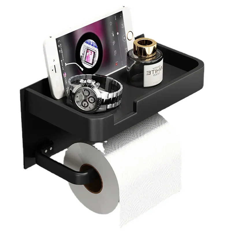 

*Toilet Tissue Box Paper Roll Holder Punch-Free Wall Hanging Toilet Paper Holder Toilet Rack