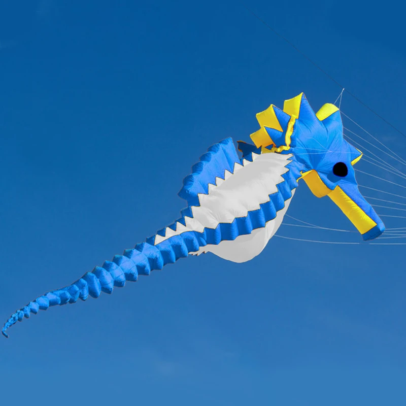 

free shipping seahorse kites for adults soft kite string flying outdoor toys power infaltable kites